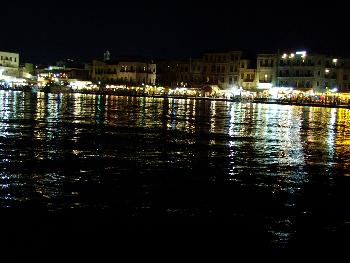 Chanias Promenade bei Nacht