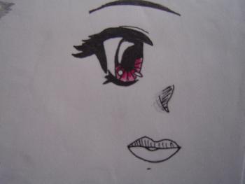 Gesicht mit einem Auge (Mangaartig..)