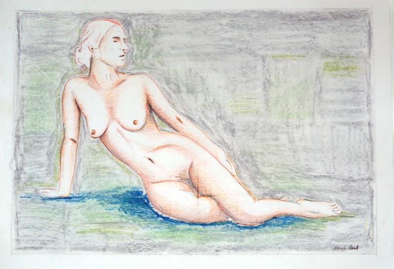 Lady Grey I, 2004, Pastell und lkreide auf Papier