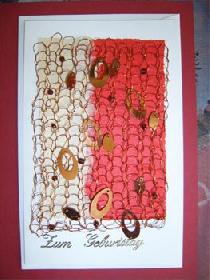 Eine Geburtstagskarte die ich selbst gestaltet habe