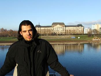 Am Elbufer in Dresden, Winter 2006