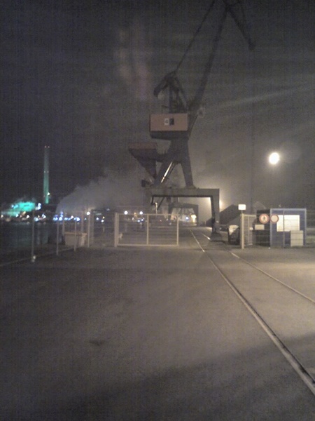 Flensburger Hafen bei Nacht