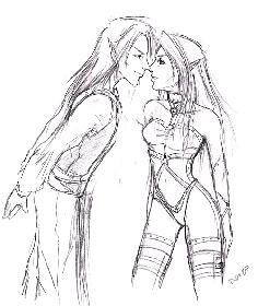 10.04.07 - Skizze: Velvel und Ankh'ila, Dunkelelfen