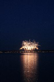 Feuerwerk in Glcksburg - von der dnischen Seite