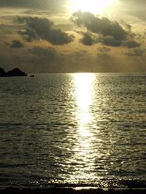 Sonnenuntergang an der Golden Bay