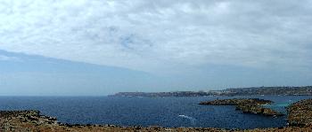 Blick auf Gozo von Comino aus