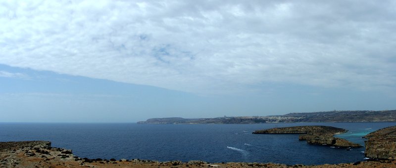 Blick auf Gozo von Comino aus