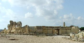 Hagar Qim Temple, Hinteransicht