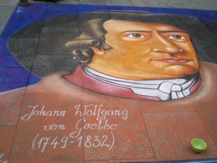 moto72: Straenmalerei Johann Wolfgang von Goethe