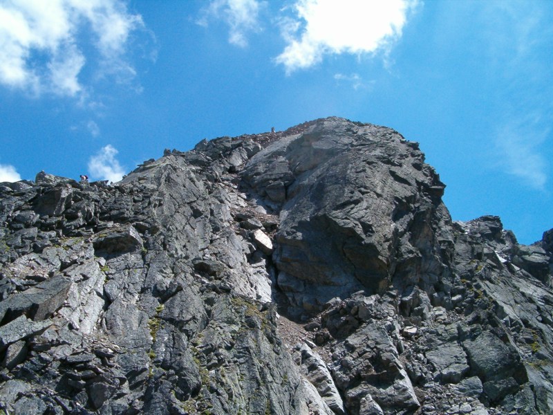 Kletterei am NW-Grat des Flela Wisshorns (3085 M . NN)