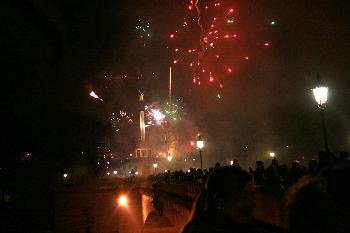 Sylvester 2008 am Friedensengel/M�nchen.