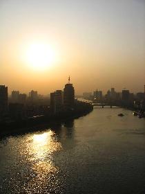 Pearl River am fr�hen Abend