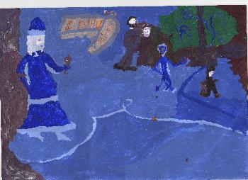 Der K�nig der Weihnachtsm�nner und sein Gefolge