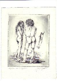 Orig Radierung Akt 0002
