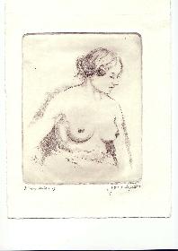 Orig Radierung Akt 0006