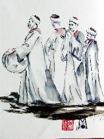 Musiker im Khan EL Khalil Markt