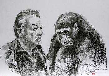 Reimon Opitz und Sangha aus dem Zoo Berlin