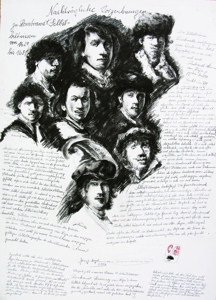 Meine nachtrglichen Vorzeichnungen zu Rembrandt's Selbstbildnissen von 1629 bis 1631