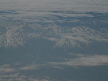 Die Alpen aus 10.000 Metern Hhe ...