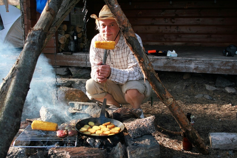  Essenkochen am Feuer (Insel Sktton im Stora Le)
