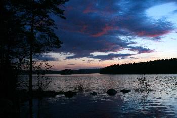 Abenddmmerung am Stora Le