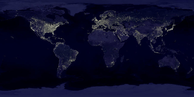 Die Erde bei Nacht...