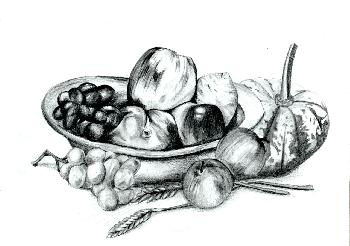 Zeichnung Stillleben Obst Gemuse Lebensmittel Die Ubersicht Irclove Personlichkeiten Kunstlerportal Www Irclove De