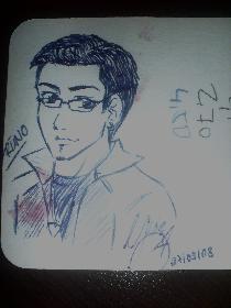 Gezeichnetes Manga-Portrait