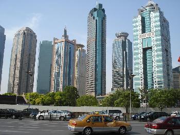 Shanghai skyline Nachmittags
