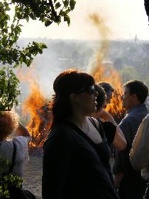 Beim Werderaner Osterfeuer `11