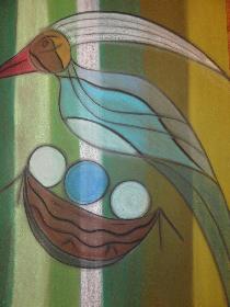 Vogel mit Nest...?