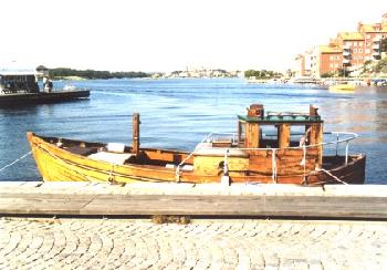 Schwedisches Holzboot