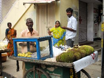 Jackfruchtstand in Bangalore