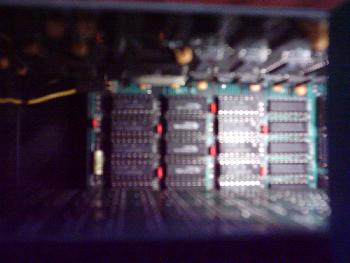 IBM PC 5150 - DRAM Bänke, früher wurden RAM-Bausteine noch als Chips hergestellt