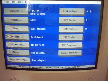IBM PC 5150 - Systeminformation / Hauptansicht