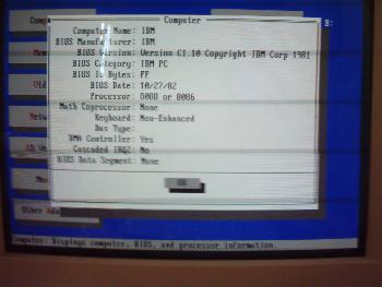 IBM PC 5150 - Computer und BIOS Info